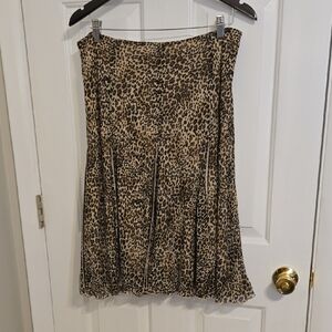 Dana Buchman Animal Print A-Line Skirt